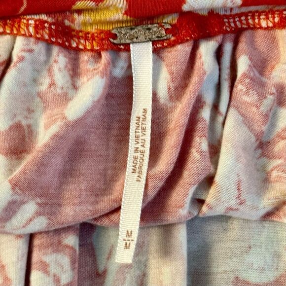 Free People Baja Babe Tie-Back Cold-Shoulder Floral Summer Top - Picture 6 of 8